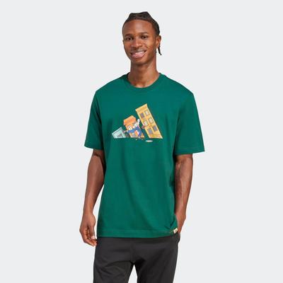T-Shirt ADIDAS SPORTSWEAR "M DDL SKATE T", Herren, Gr. S, grün (collegiate grün), Obermaterial: 100% Baumwolle, sportlich, Shirts Image