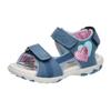 Sandale LICO "Sandale Ella V", Gr. 27, blau, Veloursleder, Schuhe