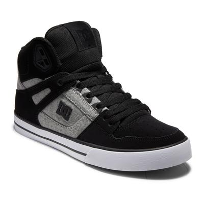 Sneaker DC SHOES "Pure High-Top", Gr. 12(46), grau (schwarz), Leder-, Nubukleder- und/oder Wildlederobermaterial Mesh-Futter Mit Schaumstoff gepolsterte Zunge und Einstieg für mehr Komfort und Support Wrap Cupsole Konstruktion Abriebfeste Gummisohle... Image