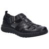 Slipper JOSEF SEIBEL "Wilson 08", Herren, Gr. 47, schwarz (schwarz, schwarz), Leder, unifarben, klassisch, Schuhe, Bäckersandale, Sandale, Halbschuh in sehr weiter Form