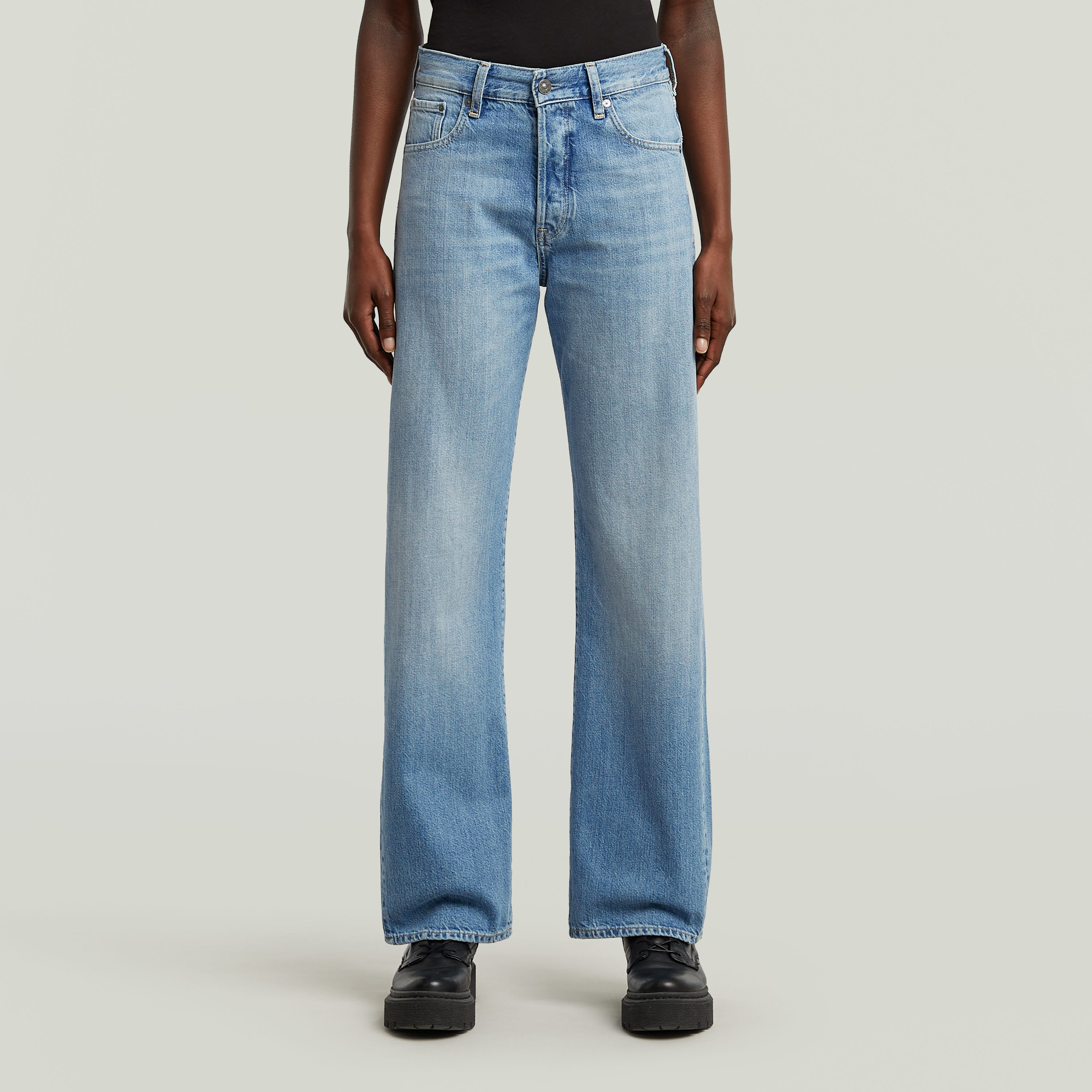 Boyfriend-Jeans G-STAR "Bowey 3D Boyfriend", Damen, Gr. 32, Länge 32, blau (faded rhine blau), Denim/Jeans, Obermaterial: 100% Baumwolle, bequem normal, Jeans