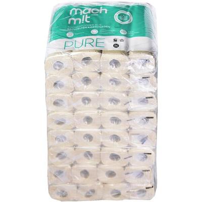 wepa Mach mit... Küchenrollen »Pure« 3-lagig 100% Recycling-Karton, 32 Rollen (8 Pack à 4 Rollen) braun Image