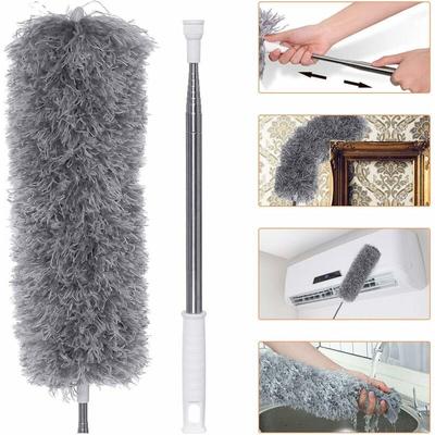 Start - Duster Teleskop-Mikrofaser-Mopp, Staubwischer mit klappbarem Eckbesen. Entfernt mühelos Image