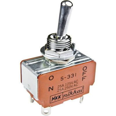 Nkk Switches - S332 S332 Kippschalter 125 v/ac 25 a 2 x Ein/Ein rastend 1 St. Image