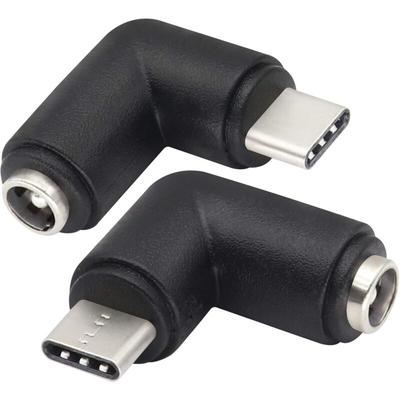 Linghhang - 2er-Pack/Typ c) 90-Grad-Typ-C-USB-Stecker auf dc 5,5 x 2,1 mm Buchse, DC-Hohlstecker, Image