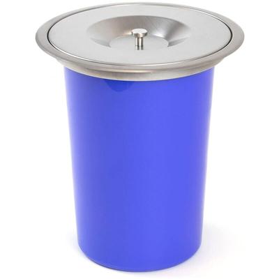 Wellhome - In Arbeitsplatten integrierter Mülleimer, mit Edelstahldeckel, 8L, in Blau Image