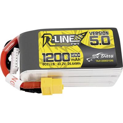 Tattu - Modellbau-Akkupack (LiPo) 22.2 v 1200 mAh Zellen-Zahl: 6 150 c Block XT60 Image
