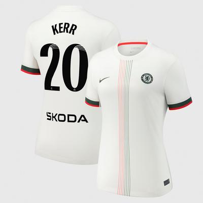 Chelsea Stadion Auswärtstrikot WSL 2025-26 - Damen mit Aufdruck Kerr 20 Image
