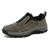 Plus große Größe 49 50 51 Herren Slip on Leder Freizeit schuhe Outdoor Trekking Anti-Rutsch-Gummis