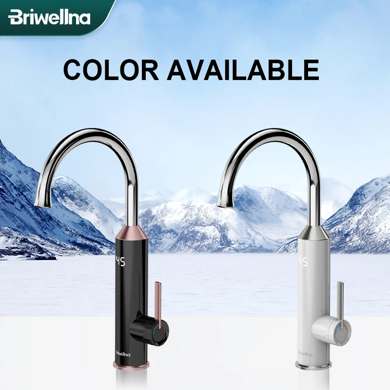 Briwellna Intelligenter Warmwasserbereiter, 220 V, Küchenarmatur, 2-in-1, mit Digitalanzeige, elektrischer Geysirmischer, Durchlauferhitzer Image
