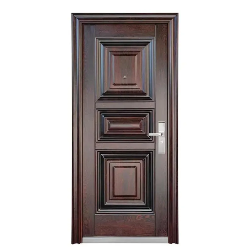 Türkische gepanzerte Haustür, moderner Eingangsbereich, vordere Metall-Außenaußentür, Sicherheitsstahltür