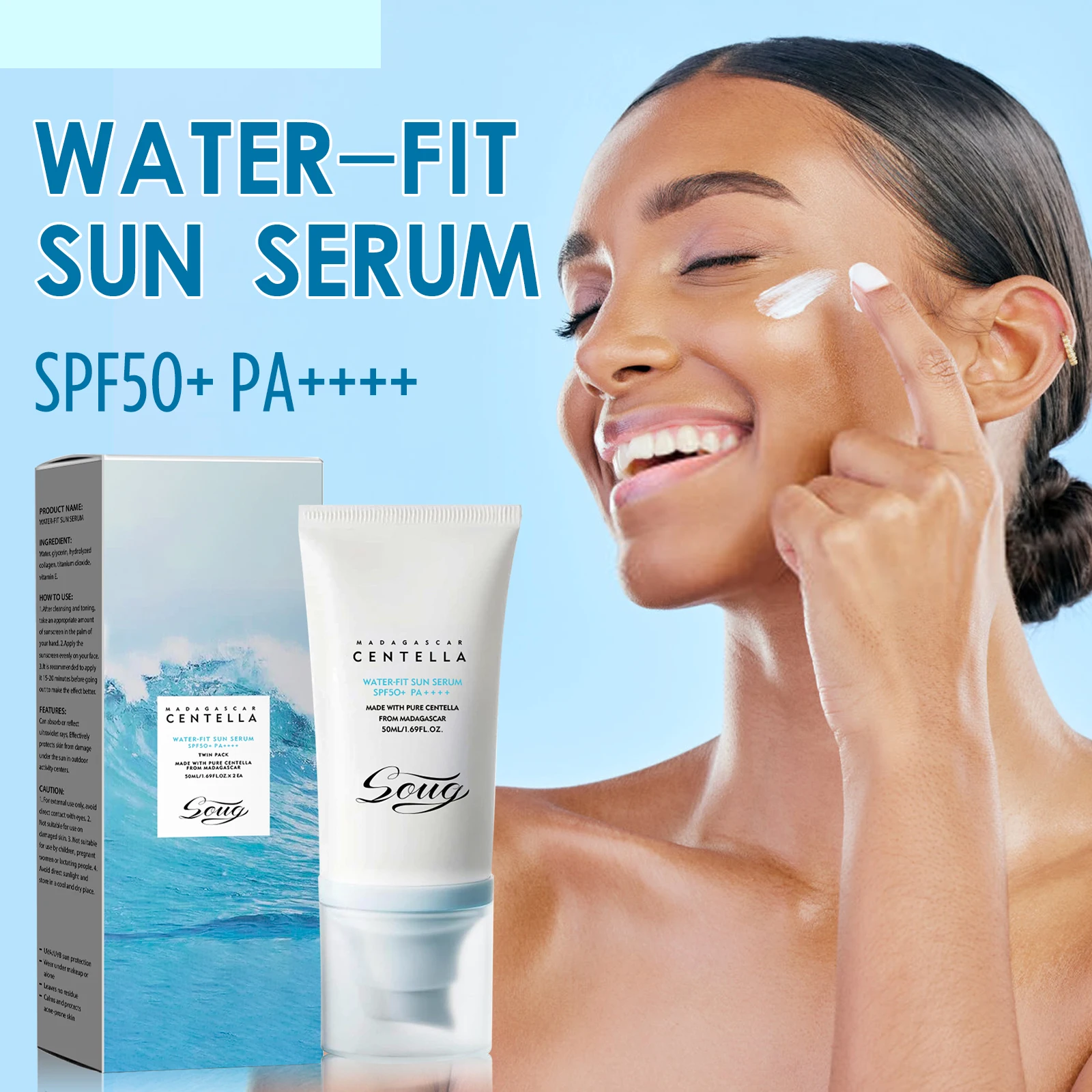 Sonnenschutz Gesichtsschutz Solar Sunblock Hautcreme Koreanische feuchtigkeitsspendende nährende Anti-Sonne Solar UV-Schutz Pflege Körper Sonnen Image