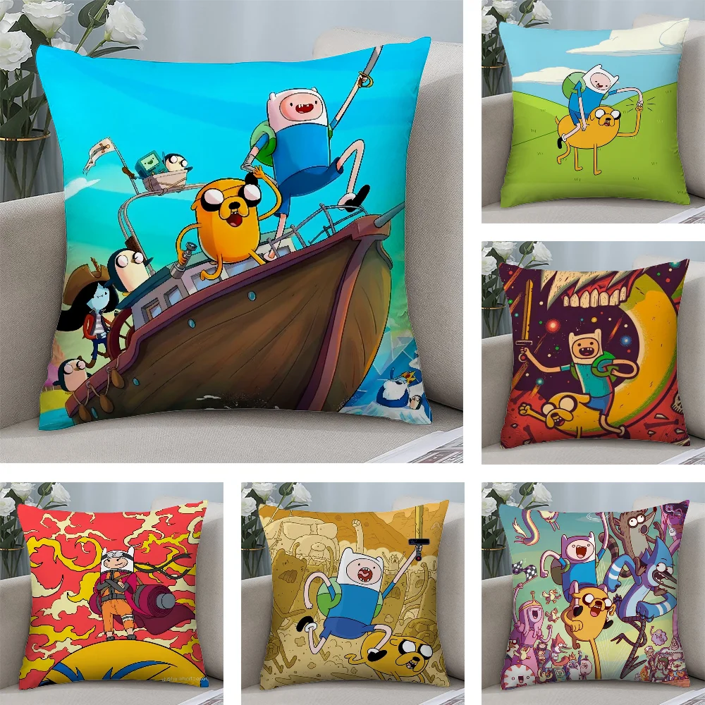 Heiße Nette Abenteuer Zeit Kissen Fall Kurze Plüsch Sofa Dekorative Geschenk Hause doppelseitige Druck Kissen Image