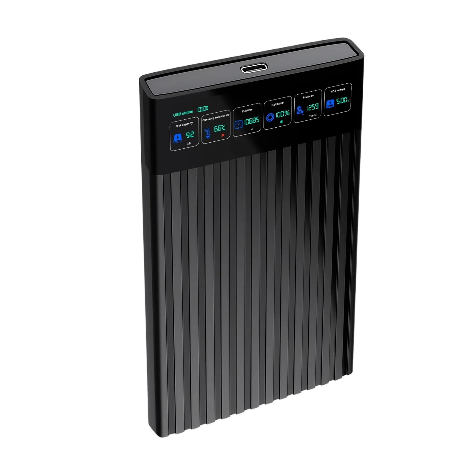 Hochgeschwindigkeits-USB3.1-Zoll-SATA-Festplattengehäuse mit LED-Anzeige, 6 Gbit/s externes Festplattengehäuse für PC-Speicher Image