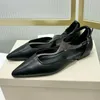 Neue Flache Schuhe Frau Spitz T Strap Luxus Qualität Wildleder Leder Spaziergang Schuhe Frauen Kette String Bead frauen Schuhe