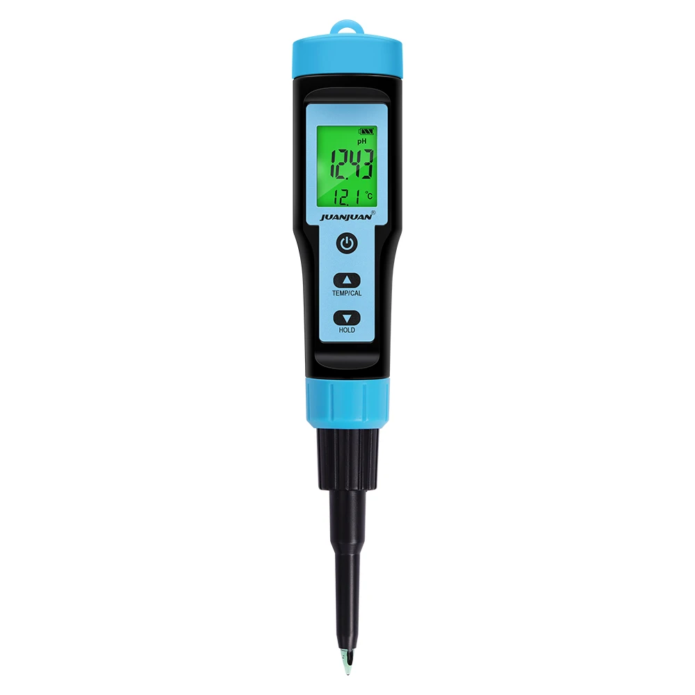 Teig Lebensmittel PH Meter LCD Hintergrundbeleuchtung Säure Tester Boden PH Meter Handheld PH Temp Detektor für Kosmetische Lebensmittel Käse Fleisch Obst Image