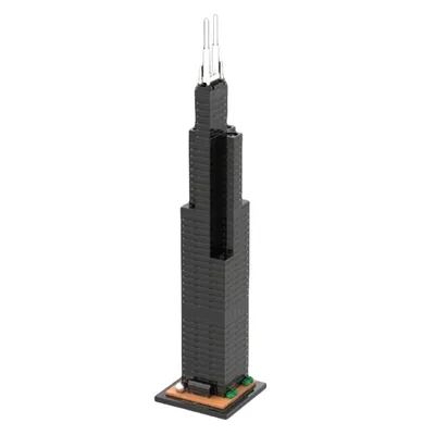 587 stücke benutzerdefinierte MOC Bausteine Spielzeug Wolkenkratzer Serie Willis Tower Modell kreative montage set urlaub geschenk Image