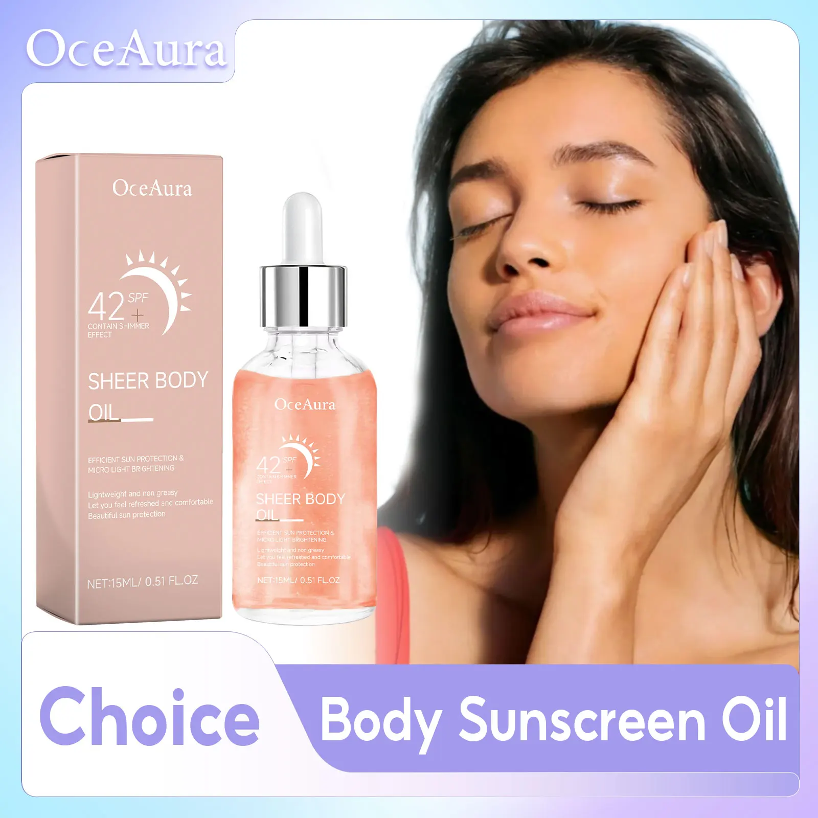 Koreanischer Gesichts-Sonnenschutz LSF 42, Körper-UV-Schutz-Serum, beruhigt die Trockenheit, feuchtigkeitsspendend, glatte Haut, verhindert Bräunung, Sonnenschutzcreme Image