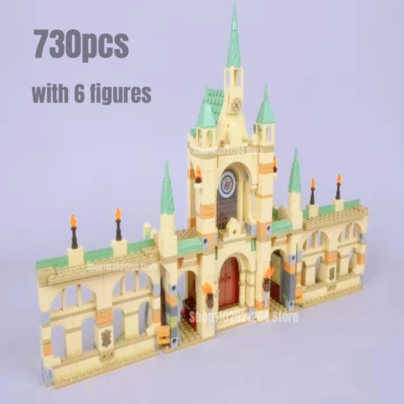 MOC Bausteine Schlacht Schloss Wiesleys zauberer Modell DIY Zusammengebaute Ziegel Kinder Spielzeug Geschenk Image