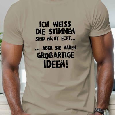 TEMU Graphic Men's Short Sleeve T-shirt Summer T-shirt Top Image