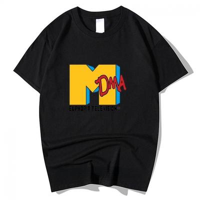 TEMU Men Vintage Tshirt Fashion Hip Hop Streetwear Male Clothe Acid Psychedelic Trippy Hardstyle Techno Qdance Graphic Tee Image