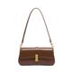 Cowhide armpit women's bag versatile single shoulder crossbody bag size 12 * 5 * 26cm (coffee color)