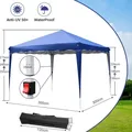 Gazebo impermeabile pieghevole 3 x 3 per esterni, resistente, 4 sacchi di sabbia, UV 50+, tenda da giardino con 4 pareti laterali per campeggio, festival