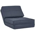 Poltrona da terra pieghevole 3 in 1, poltrona lounge, poltrona reclinabile pieghevole, cuscino dello schienale, sedia in schiuma metallica, 55x71x53,5 cm