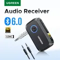 Ricevitore Bluetooth 6.0 con LDAC, adattatore audio wireless ad alta risoluzione Ricevitore AUX da 3,5 mm per altoparlanti/altoparlanti cablati/stereo