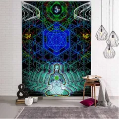 Meditation Art Tapestry Yoga Buddha Chakra Psychedelic Home Art Decor Wall Hanging Hippie Boho Mandala Sheets Sofa Blankets