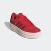 Plateausneaker ADIDAS SPORTSWEAR "VL COURT BOLD LIFESTYLE KIDS", Gr. 38, collegiate rot, sanftes weiß, collegiate burgundy, Leder, Synthetik, sportlich, Schuhe, Design auf den Spuren des adidas Gazelle Bold