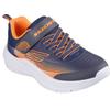 Sneaker SKECHERS "MICROSPEC ADVANCE", Kinder, Gr. 33, blau (navy, orange), Lederimitat, Textil, sportlich, Schuhe