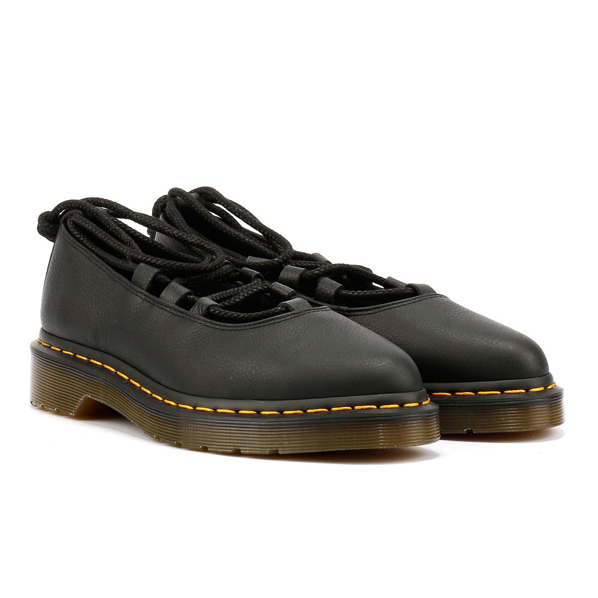 Dr. Martens Elphie II Virginia Lederschuhe Für Damen In Schwarz