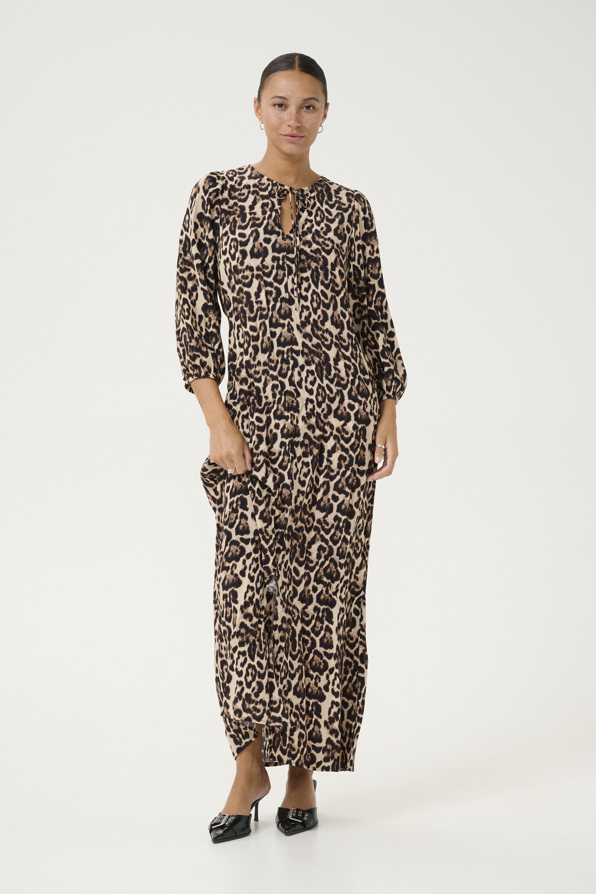 Kleid Tight fit Naturel Leopard Print Image
