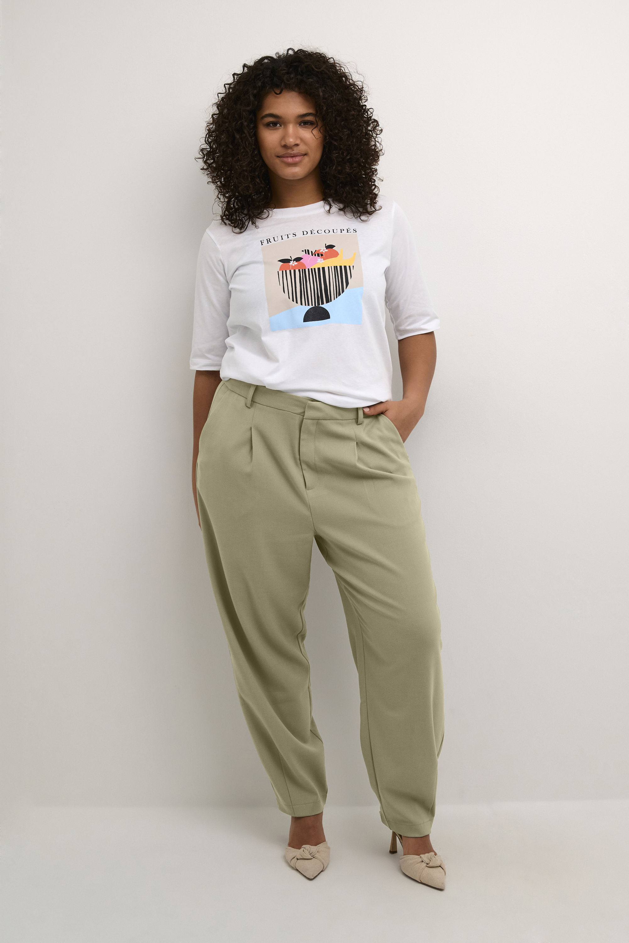 Pants Suiting Loose fit Vetiver green Image