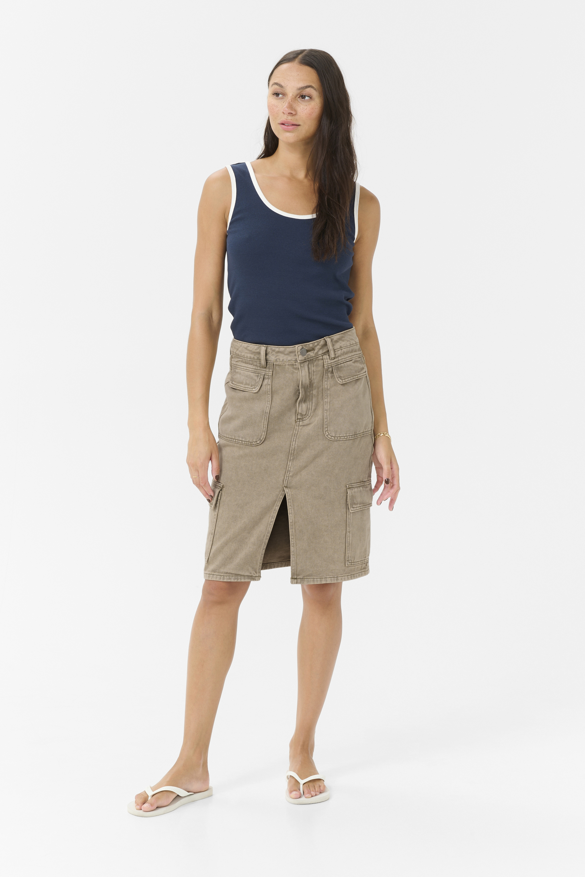 Rock Regular fit Washed Light Brown Denim Image