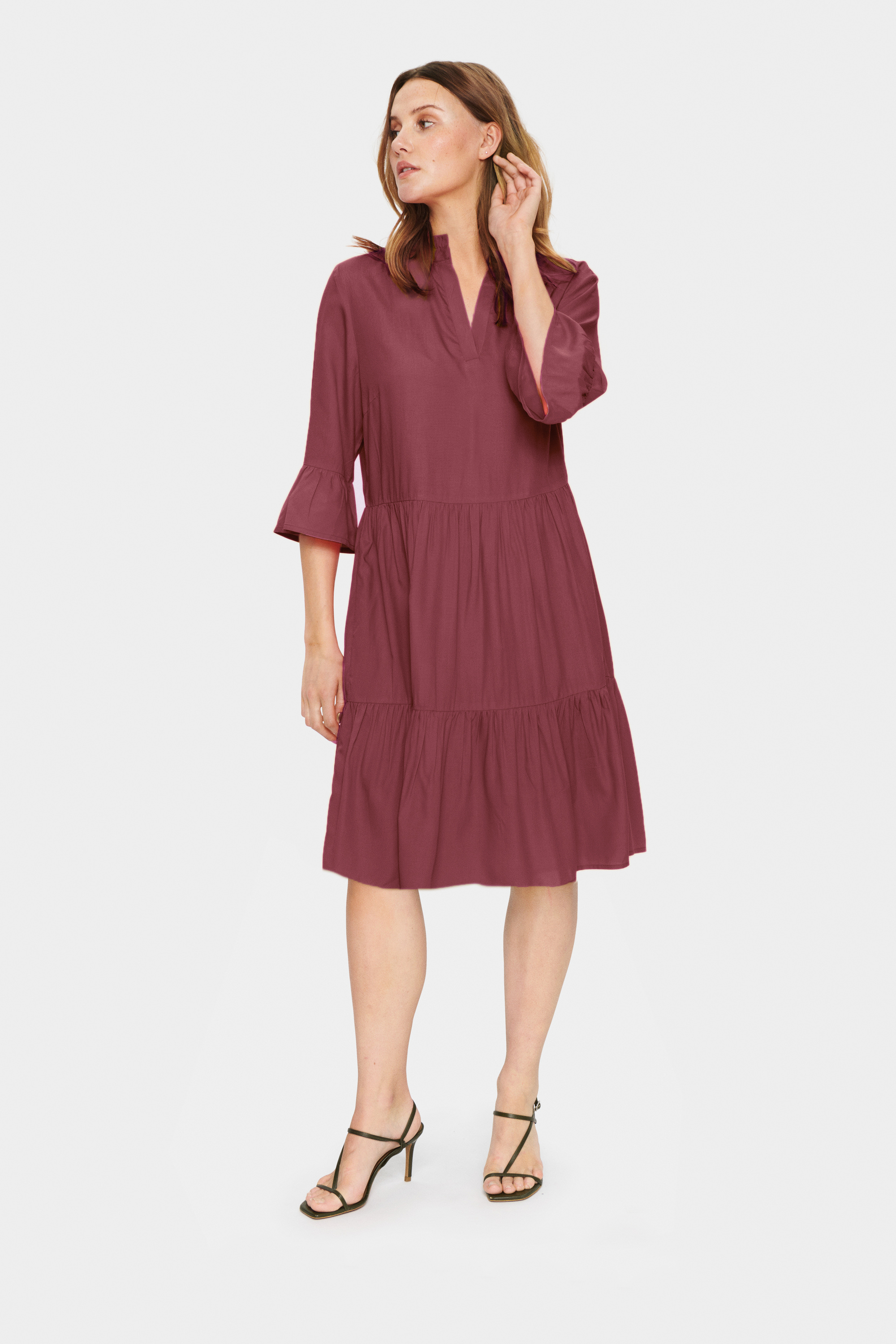 Kleid Lockere Passform Burgundy burgundy Image