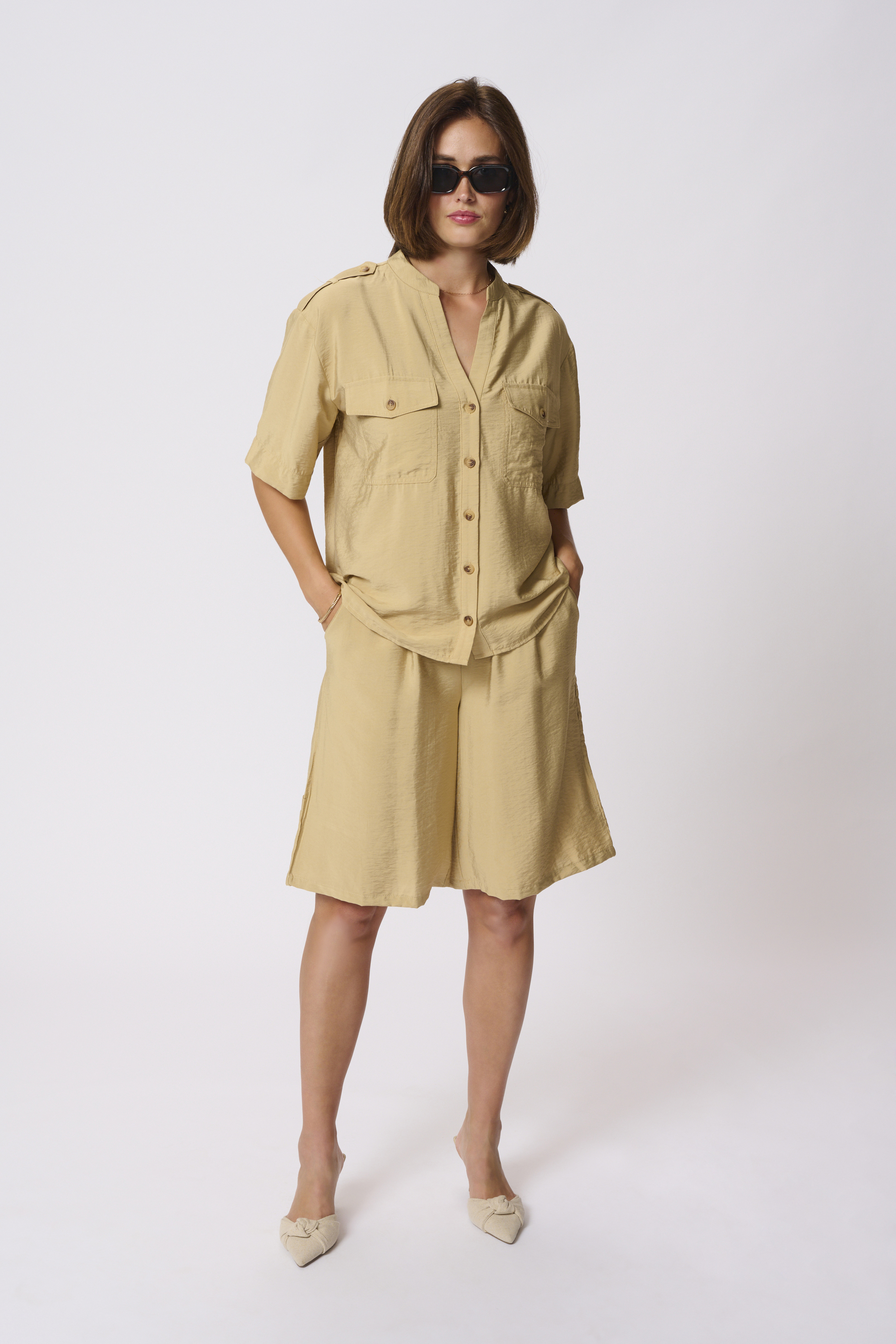 Langarm - Hemd Loose fit Starfish beige Image