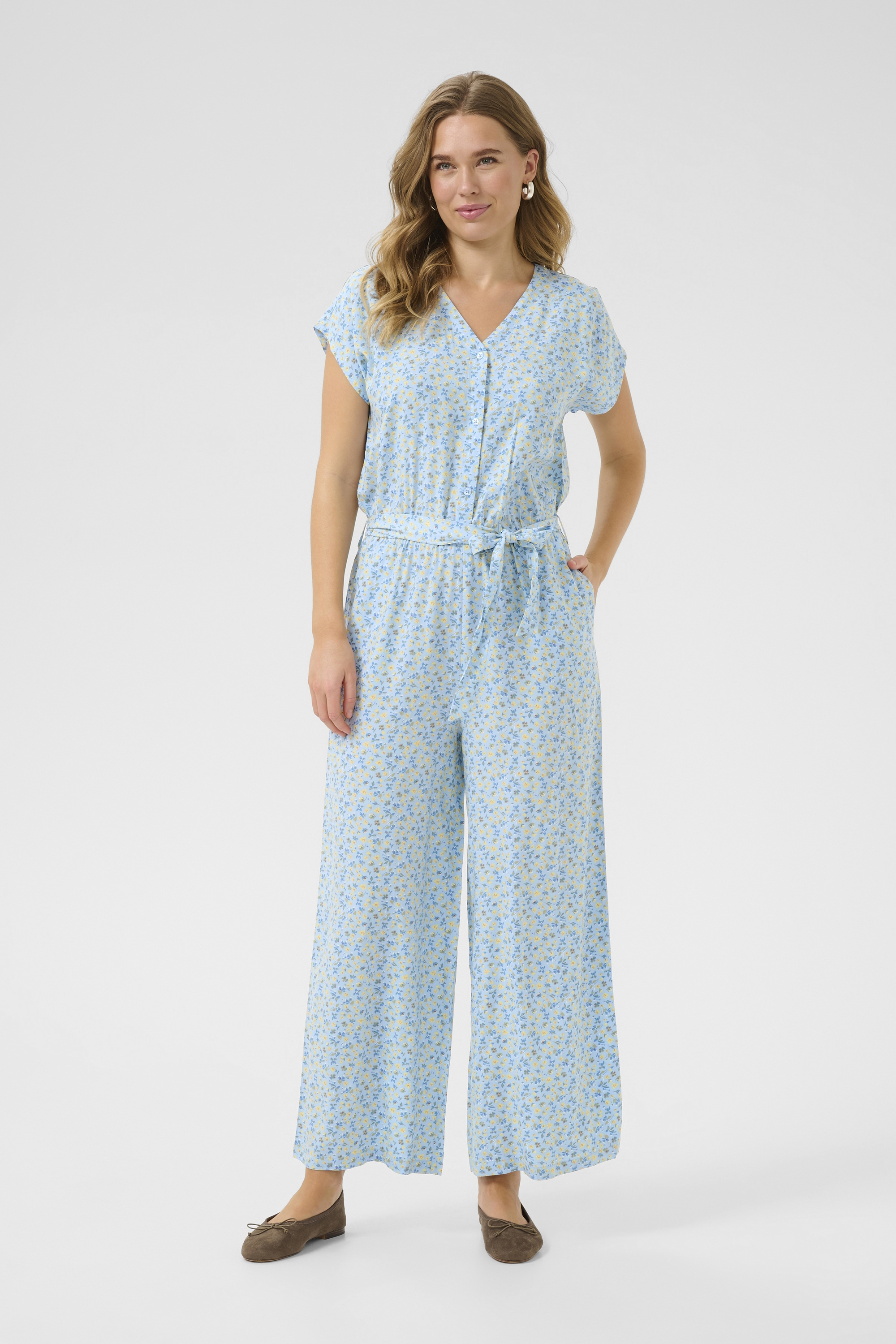 Overall Loose fit blue multi Image