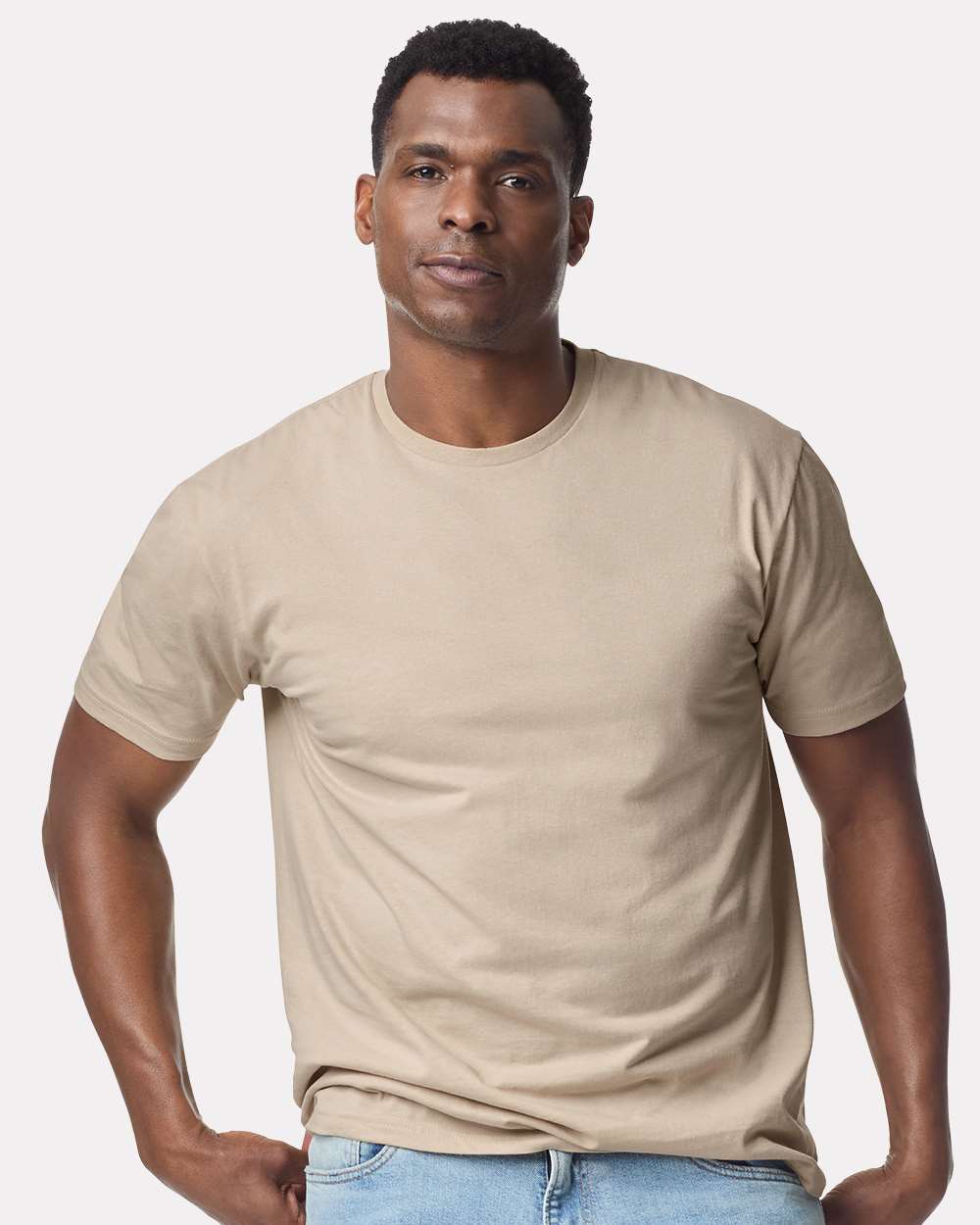 Gildan G3000 Light Cotton T-Shirt in Sand size 4XL 3000