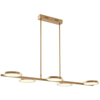 Qazqa - Moderne Hängelampe inkl. led 3-stufig dimmbar gold 5-flammig - Vivé Image