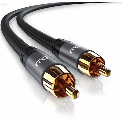 Primewire - Cinch Audio-Kabel, rca, Subwoofer-Cinch Audio-Kabel mehrfach geschirmt, 1X Cinch zu 1X Image