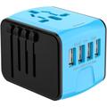 Adattatore da viaggio, adattatore universale con 4 porte USB e presa CA, adattatore da Francia a