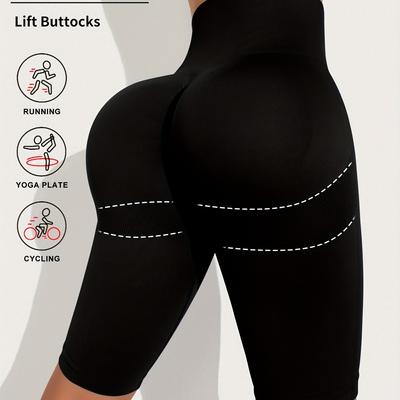TEMU High-waisted Five-point Shorts In A Single Pack, Suitable For And Running, Featuring Stretchy And Breathable Material, In Colors For Women's Sportswear. Image