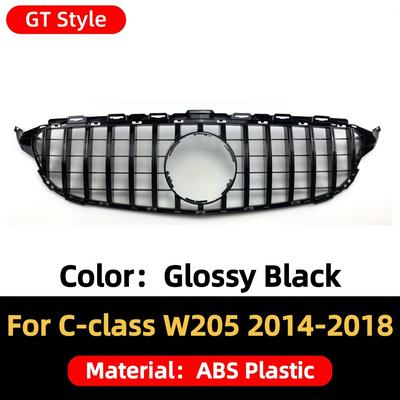 TEMU For C W205 Gt Class 2014-2022 Grille Replacement, Abs Material, Front Placement Option, With Painted Finish Option, Automotive Exterior Grille Image