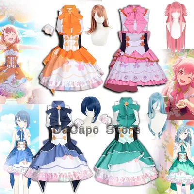MEHR MEHR JUMP! MMJ Cosplay Hanasato Minori Kiritani Haruka Hinomori Shizuku Kostüm Mädchen Kleid Image