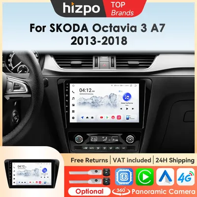 Hizpo Android 14 Smart Car Systems für Volkswagen SKODA Octavia 3 A7 2013 2014 2015 2016 2017 2018 Multimedia Stereo Carplay GPS