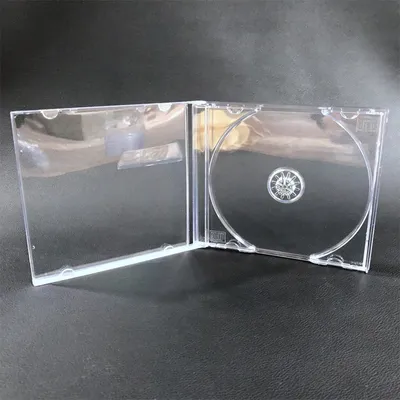 Transparent Plastic Single Piece Disc Case CD Case Thickened CD DVD Disc Box Storage Organizer Box