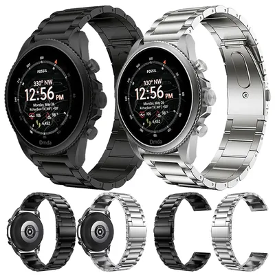 22mm Uhren armband Titan Metall armband für fossile Gen 6 44mm Gen 5 5e lte 45mm Smartwatch Std. Sport Armband Ersatz Uhren armbänder