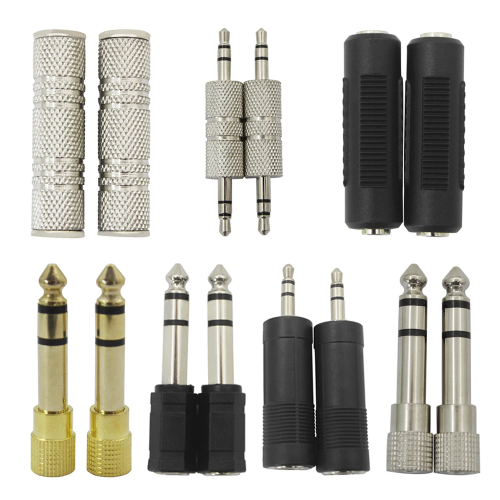 2Pcs Gitarre Kabel Adapter Gitarre Effekt Pedale Stecker Adapter Audio Koppler für Mikrofon Mic Headset Gitarre Adapter Image